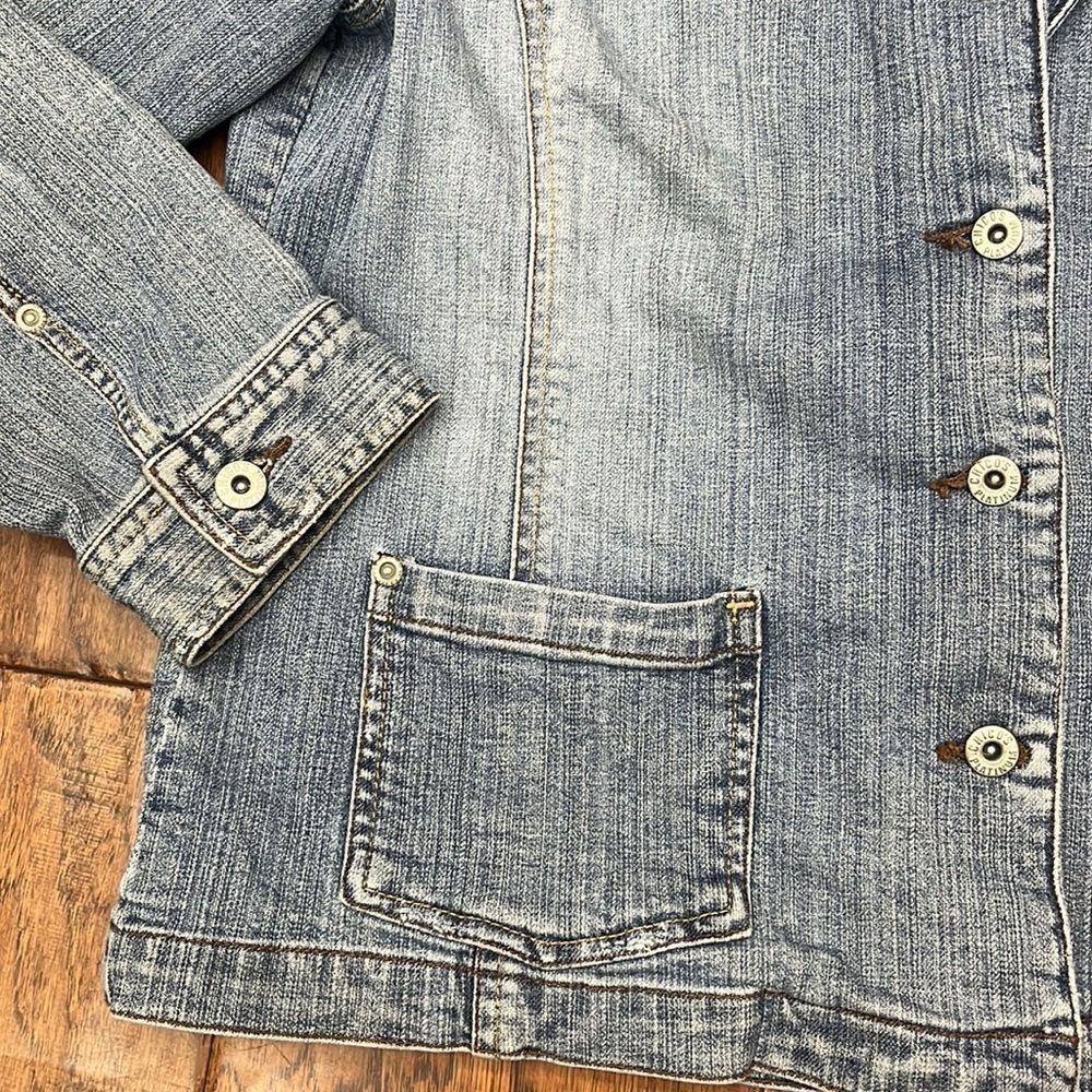 Chicos platinum bedazzled denim jacket - Picture 4 of 9